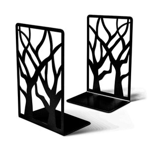 Bookends Pair Heavy Duty Tree Minimalist Modern Decorative Stopper Curated Home Office Book Shelf Decor Objects Aesthetics colors nature fun