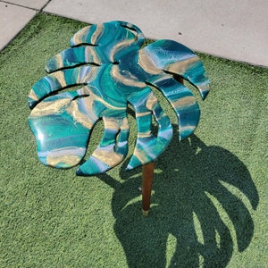 Table personnalisée Monstera Leaf - LIRE LA DESCRIPTION