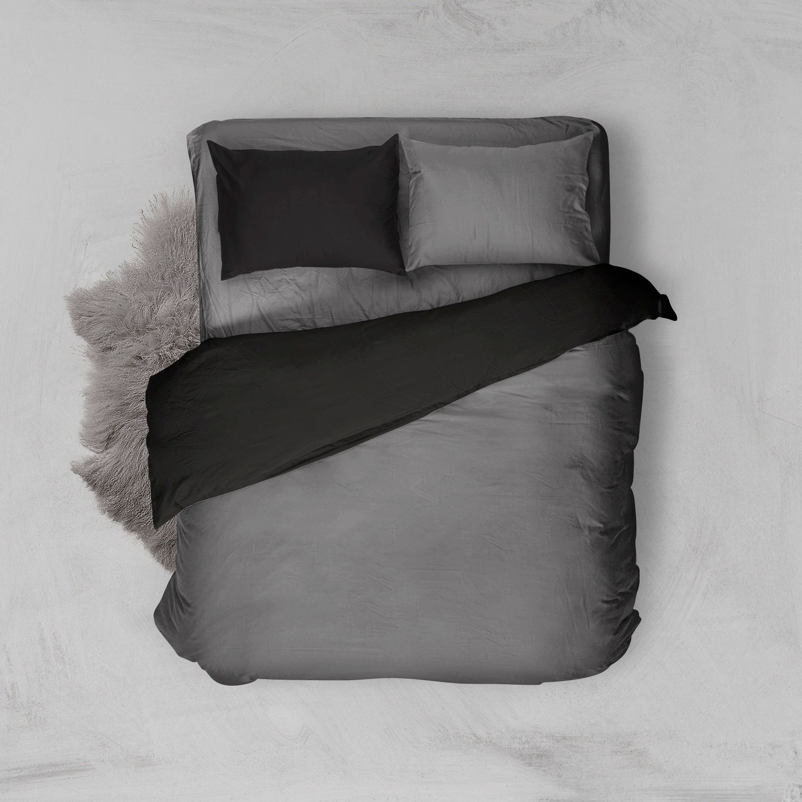 Flax bedding set of 4 pcs European Natural Linen Bedding Etsy