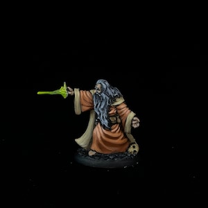 Human Wizard, Old Wizard, Spellcaster, Warlock, Sorcerer, Mage - Painted miniature - D&D - Frostgrave - Pathfinder - RPG - Tabletop games