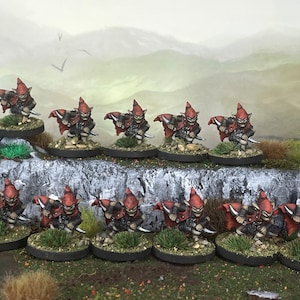 11x Redcaps, Feywild gnomes, Assassin gnomes - Painted miniature - D&D - Frostgrave - Pathfinder - RPG