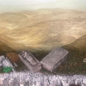 Scatter altar and sarcophagus - Painted miniature - D&D - Frostgrave - Pathfinder - RPG