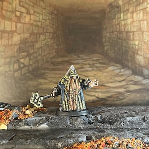 Zwergenkönig, Zwergenkleriker, Zwergenpaladin, Zwergenkämpfer - Bemalte Miniatur - D&D - Frostgrave - Pathfinder - RPG
