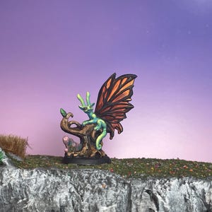 Fairy Dragon, Fae Dragon, Pseudo Dragon, Fey creature - Painted miniature - D&D - Frostgrave - Pathfinder - RPG