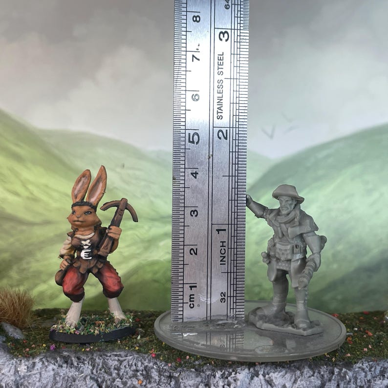Fey Rabit Rabbitfolk Rogue, Harefolk Ranger, Fey Rabbit Folk - Painted Miniature ...