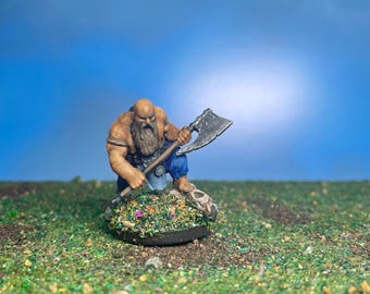 Dwarf Barbarian - Painted miniature - D&D - Frostgrave - Pathfinder - RPG
