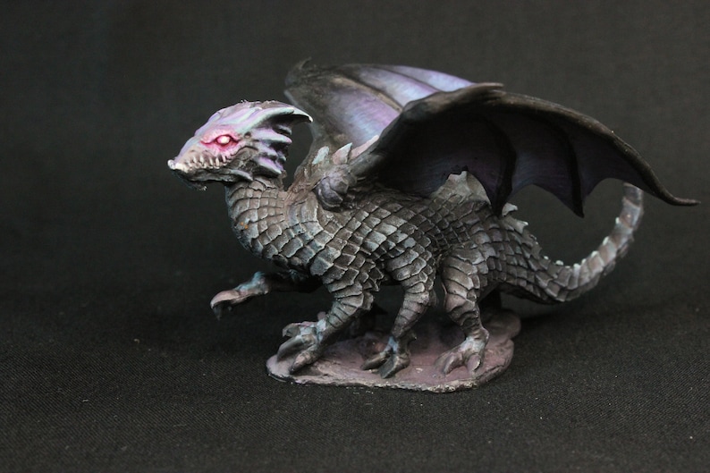 - Ready to ship. Shadow dracolisk Handpainted D/&D miniature half dragon half basilisk