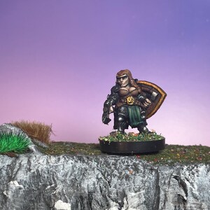 Kämpferin, Paladin, Kriegerin, Klerikerin, Paladin - Bemalte Miniatur - D&D - Frostgrave - Pathfinder - Rollenspiel
