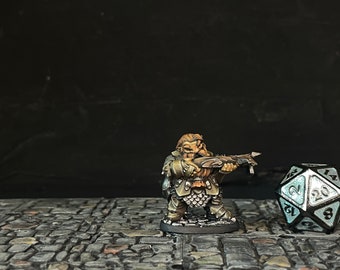 Dwarf Arbelist - Painted miniature - D&D - Frostgrave - Pathfinder - RPG