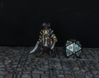 Capitán Tiefling [Metal] - Miniatura pintada - D&D - Frostgrave - Pathfinder - RPG