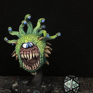 Green Beholder - Painted miniature - D&D - Frostgrave - Pathfinder - RPG