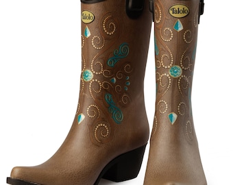 Waterproof High Quality Western Style Cowgirl Welly boot