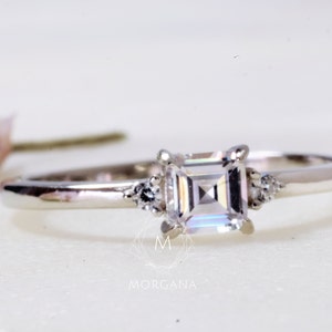 Asscher-cut Art Deco Inspired Ring