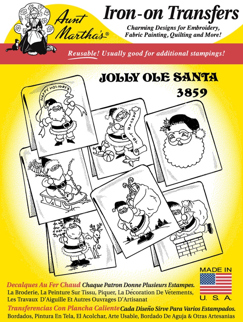 Aunt Martha's CHRISTMAS Iron On Transfer Patterns Etsy