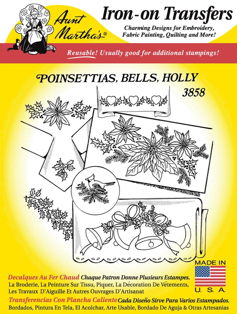 Aunt Martha's CHRISTMAS Iron On Transfer Patterns Etsy