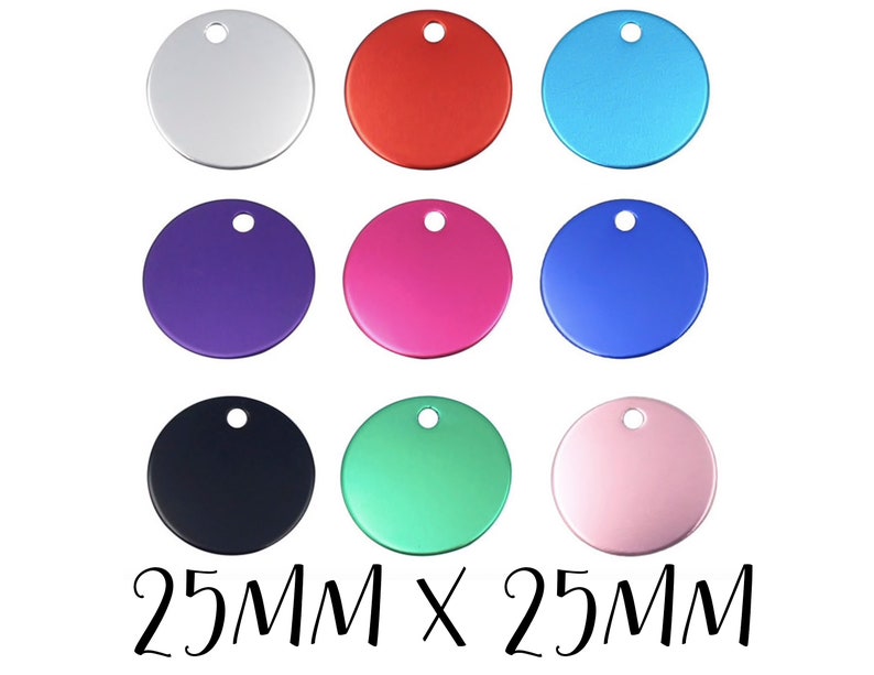 10 blank anodized aluminum tags lightweight pet tags dog Etsy