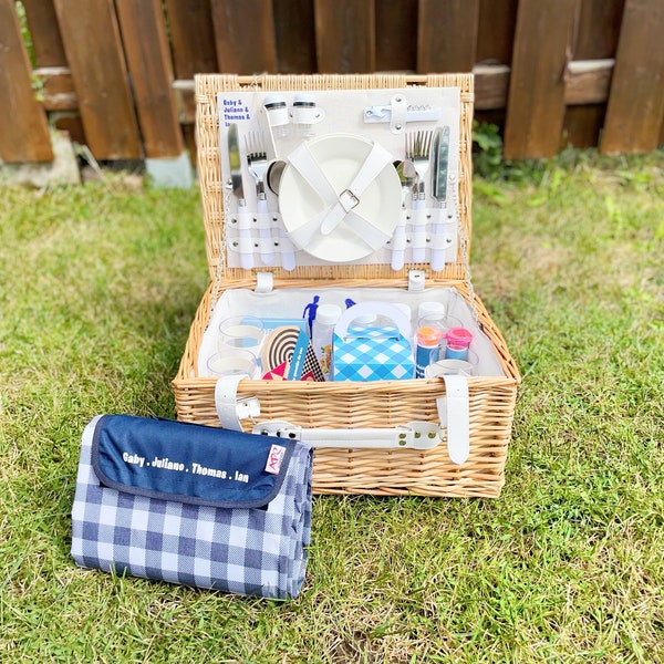 Wicker Picnic Basket Etsy