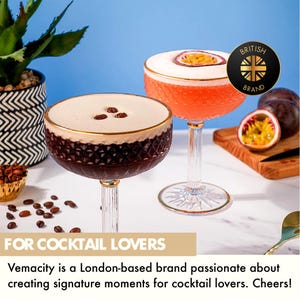 Luxury Coupe Cocktail Glasses Set of 2- Embossed Lounge Bar Quality Champagne Glasses/Champagne Saucers with Gold Detailing- Martini Glasses