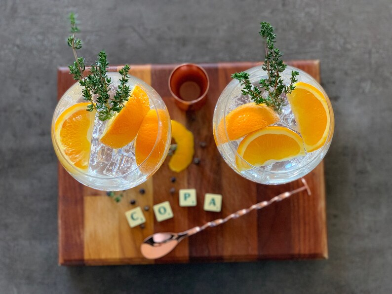 Gin Glasses for Gin Lovers Set of 2 Handmade G&T Glasses Etsy UK