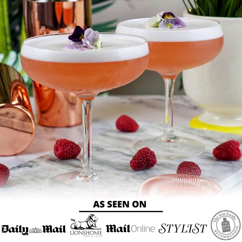 Elegant Coupe Cocktail Glasses Set of 2 Handmade Crystal Etsy