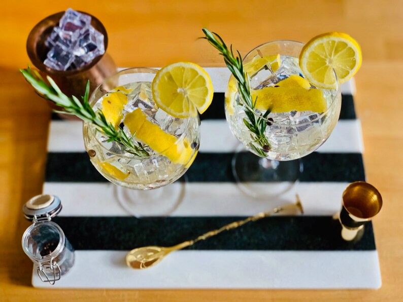 Gin Glasses for Gin Lovers Set of 2 Handmade G&T Glasses Etsy UK