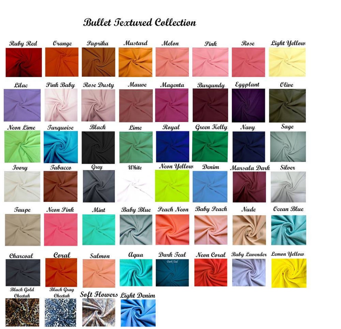 Fabric Bullet Textured 4 Way Stretch All Colors and Prints Etsy