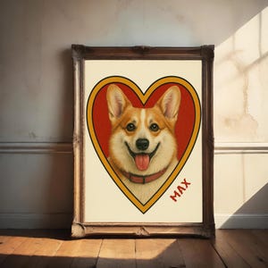 Aangepast huisdierportret vintage stijl kat of hond kunst gepersonaliseerde muurkunst huisdier gedenkteken cadeau aangepaste dier illustratie aangepaste hond cadeau voor haar