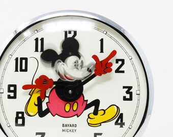 Bayard Mickey Mouse Animated Alarm Clock 1972 - Etsy