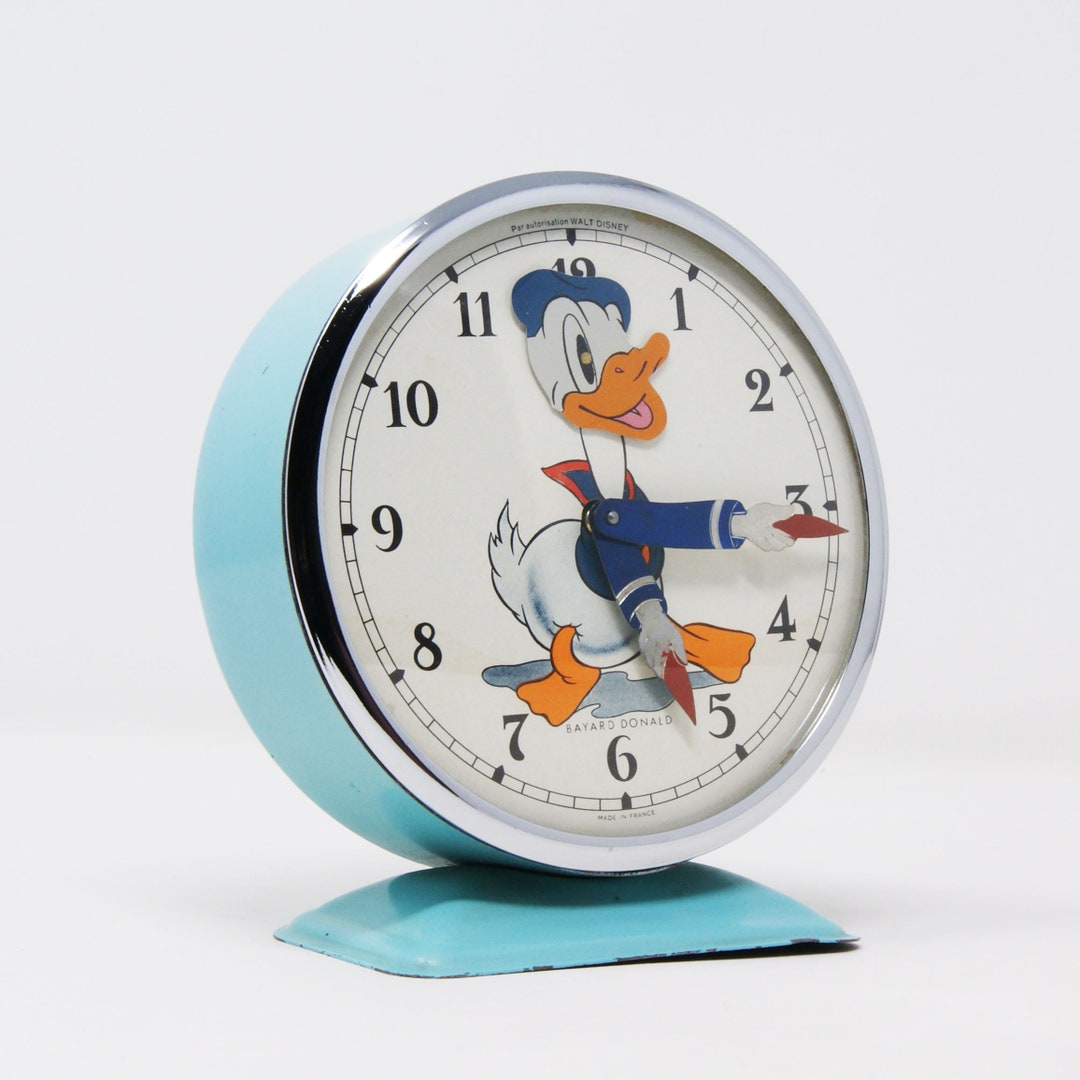 BAYARD - Réveil Donald Duck Animé Fonctionnel Vintage