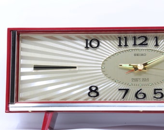 Vintage Seiko Fancy Gold Mantel Clock FG102