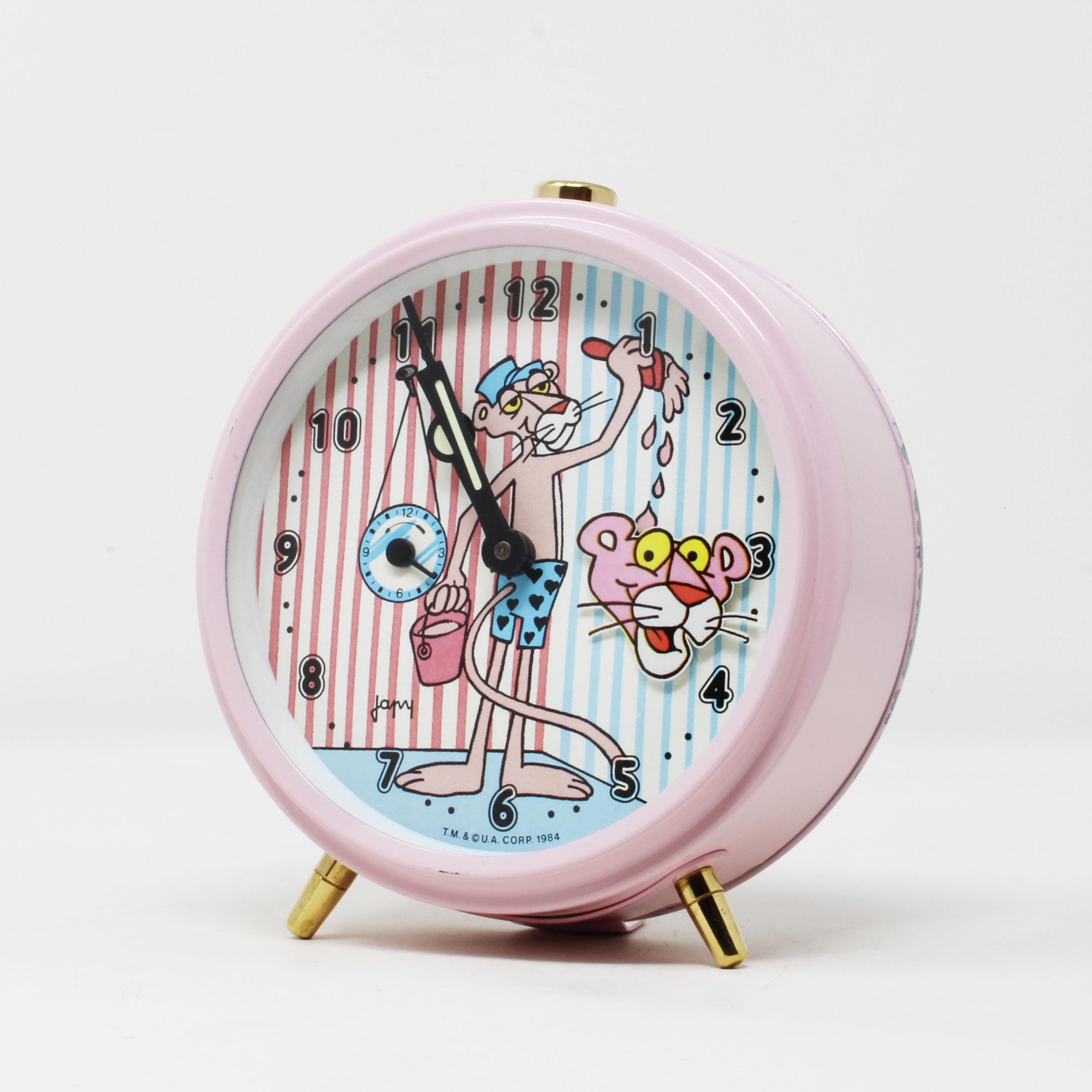 Reloj despertador animado vintage Japy Pantera Rosa México