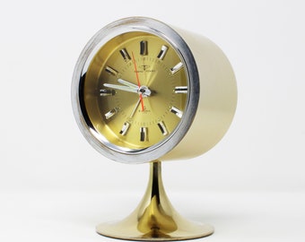 Vintage Tokyo Travel Clock: Retro Japanese Winding Alarm Clock in
