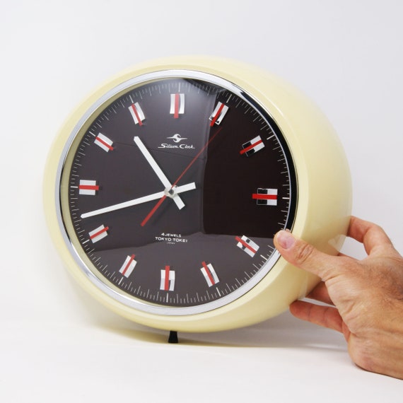 壁掛時計　Silicon clock 東京時計　喫茶店　昭和レトロ Yahoo!オークション -「シリコンクロック」の落札相場・落札価格