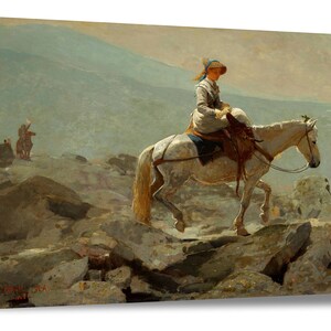 CANVAS PRINT. The Bridle Path, White Mountains by Winslow Homer. Reproduction Canvas Prints. Classic Wall Art. Home Decor. Perfect for gift.