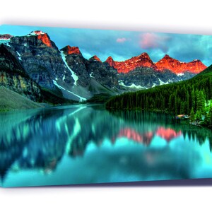 CANVAS PRINT. Moraine Lake Reflection. Valley of the Ten Peaks. Banff National Park, Alberta, Canada. Photo Wall Decor. Modern Wall Art.