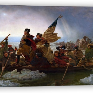 CANVAS PRINT Washington Crossing the Delaware by Emanuel Leutze. Reproduction Canvas Prints. Classic Wall Art. Home Decor. Perfect for gift.