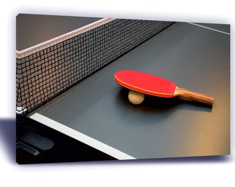 Canvasafdruk tafeltennis - moderne muurkunst tafeltennis, sportdecoratie