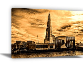 The Shard Canvas Print | London Skyline Wall Art | London Skyscraper Decor