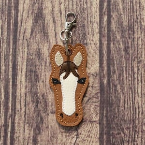 Horse Layered keychain, keyfob, Horse lover bag tag