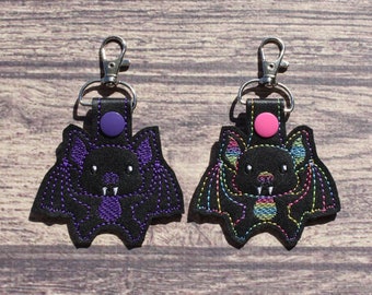 Bat keychain Halloween Keyfob Bag tag
