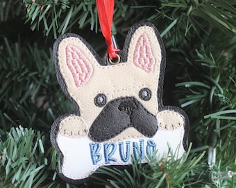 French Bulldog Christmas Ornament
