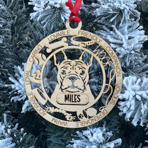French Bulldog Ornament Personalized, Frenchie Mom gift