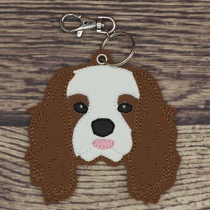 Cavalier King Charles Spaniel keychain dog breed key fob