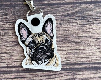Realistic French Bulldog keychain - Frenchie Mama Bag Tag, Gifts for Dog Mom