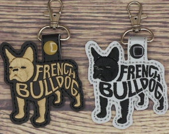 French Bulldog Keychain Word Bag Tag