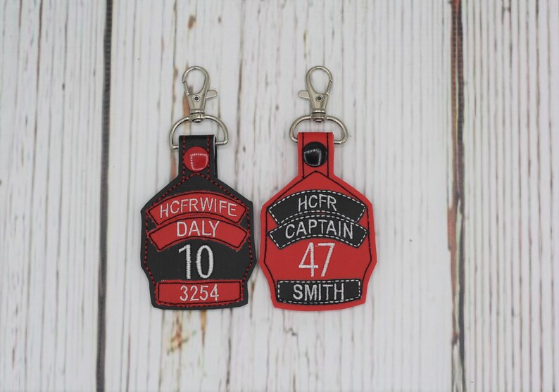 Firefighter Helmet Shield Keychain Personalized Fireman Fire Etsy