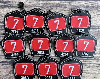 Firefighter Helmet Shield Airtag Holder, Personalized Fireman, Fire Wife Bag Tag, Emergency Responder gift