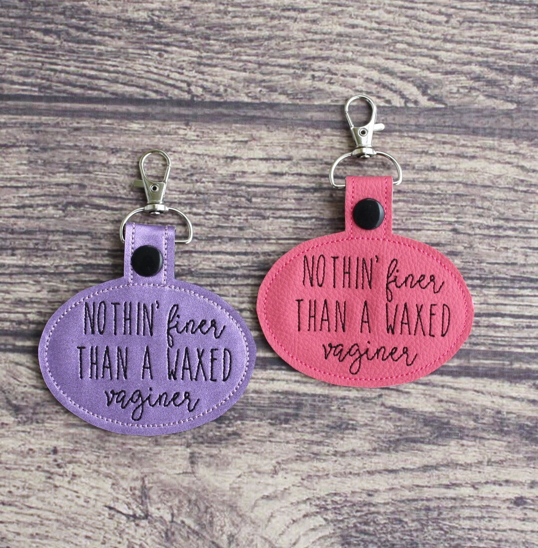 Waxing, Wax Vaginer Keyfob Female Holiday Gift Tag Esthetician Keychain