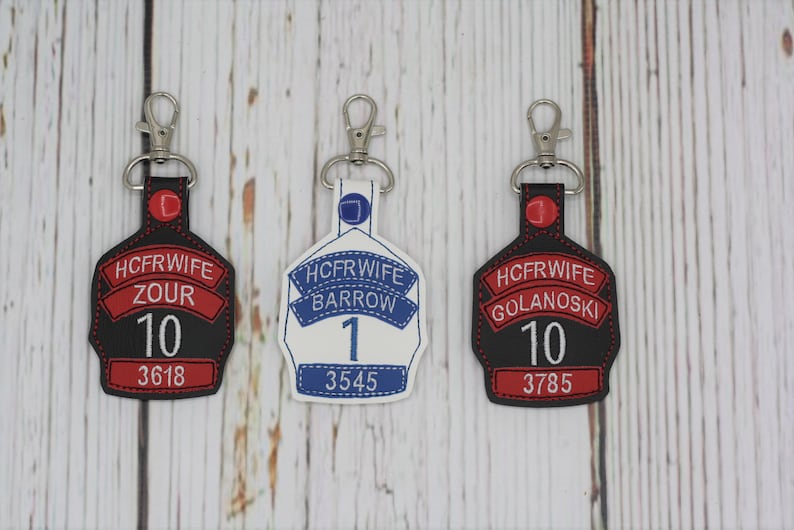 Firefighter Helmet Shield Keychain Personalized Fireman Fire Etsy