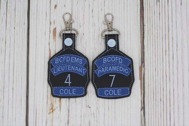 Firefighter Helmet Shield Keychain Personalized Fireman Fire Etsy